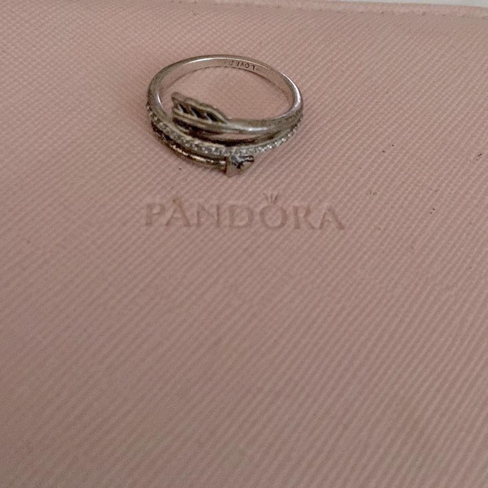 Authentic Pandora Wrap Around Arrow Ring